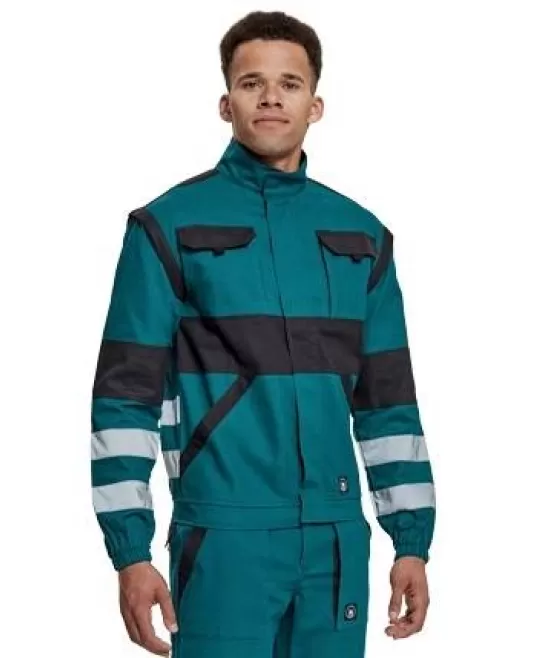 Jacheta 2-in-1 cu dungi reflectorizante, Max Neo Reflex, verde