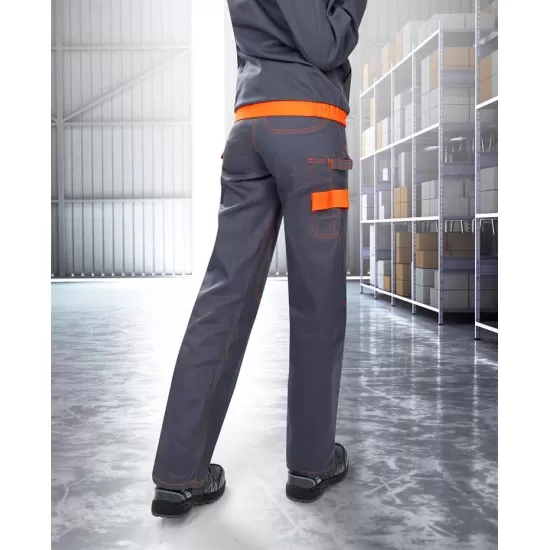Pantaloni de lucru femei, gri portocaliu Gri si Portocaliu Pantaloni de lucru femei, gri portocaliu Gri si Portocaliu