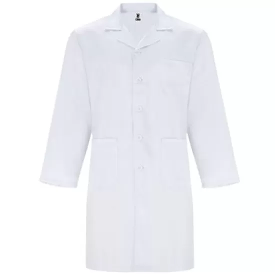 Halat alb pentru barbati, tercot 195g/m2 Halat alb pentru barbati, tercot 195g/m2