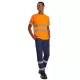 Tricou reflectorizant cu maneca scurta, 130g/mp Portocaliu si bleumarin Tricou reflectorizant cu maneca scurta, 130g/mp Portocaliu si bleumarin