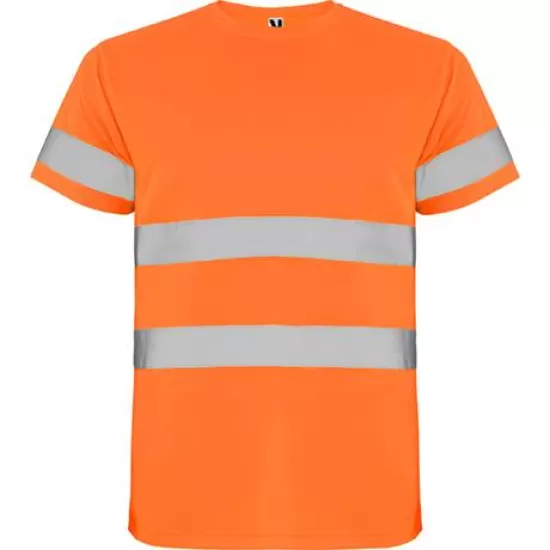 Tricou reflectorizant cu maneca scurta, 130g/mp Portocaliu Tricou reflectorizant cu maneca scurta, 130g/mp Portocaliu