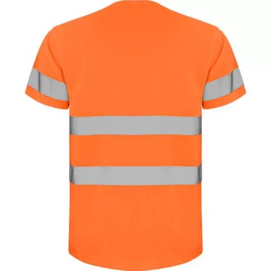 Tricou reflectorizant cu maneca scurta, 130g/mp Portocaliu Tricou reflectorizant cu maneca scurta, 130g/mp Portocaliu
