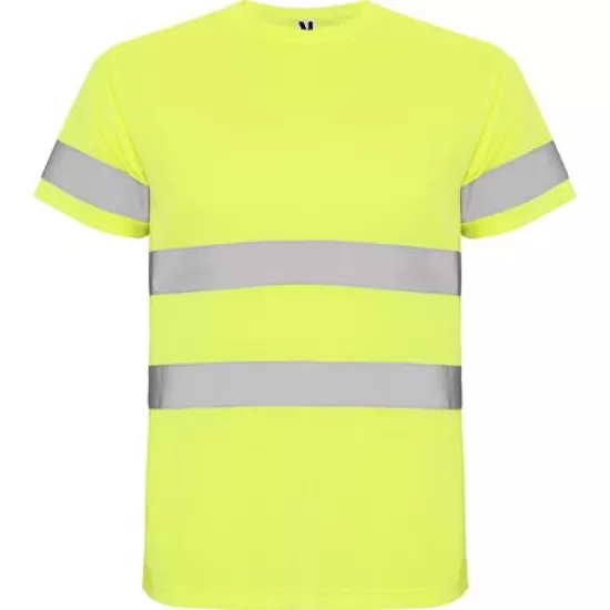 Tricou reflectorizant cu maneca scurta, 130g/mp Galben Tricou reflectorizant cu maneca scurta, 130g/mp Galben