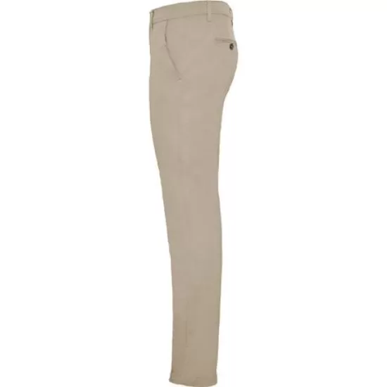 Pantaloni casual barbati, bumbac si elastan,280g/m2, bej Pantaloni casual barbati, bumbac si elastan,280g/m2, bej