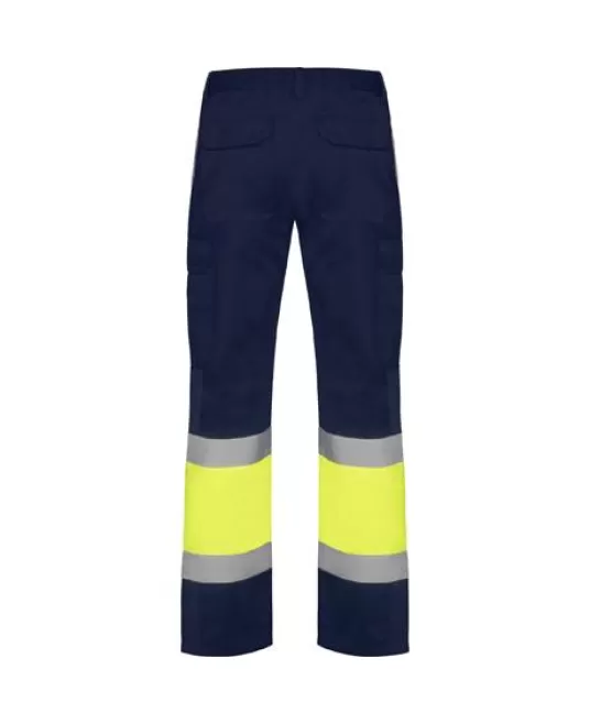 Pantaloni de vara HiVis dungi reflectorizante Daily,  Galben bleumarin Pantaloni de vara HiVis dungi reflectorizante Daily,  Galben bleumarin
