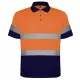Tricou polo HiVis reflectorizant, poliester, Portocaliu bleumarin Tricou polo HiVis reflectorizant, poliester, Portocaliu bleumarin