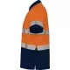 Tricou polo HiVis reflectorizant, poliester, Portocaliu bleumarin Tricou polo HiVis reflectorizant, poliester, Portocaliu bleumarin