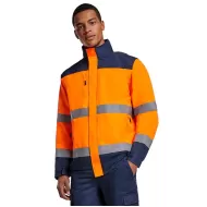 Jacheta vatuita reflectorizanta 2 in 1, bicolor Portocaliu