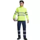 Jacheta fleece reflectorizanta, calduroasa, rezistenta la vant, galben neon Jacheta fleece reflectorizanta, calduroasa, rezistenta la vant, galben neon