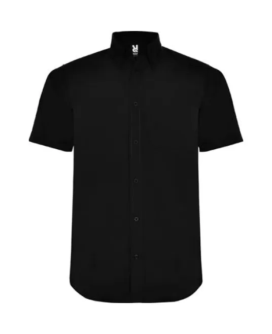 Camasa maneca scurta barbati, 130g/mp Negru Camasa maneca scurta barbati, 130g/mp Negru