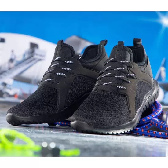 Pantofi sport din material textil fara bombeu O1 Negru Pantofi sport din material textil fara bombeu O1 Negru