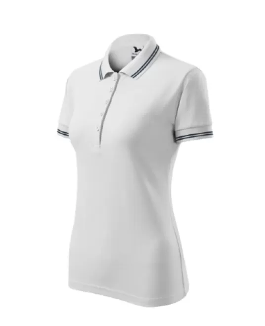 Tricou polo femei, 200g/m2, Malfini Urban 220, Alb Tricou polo femei, 200g/m2, Malfini Urban 220, Alb