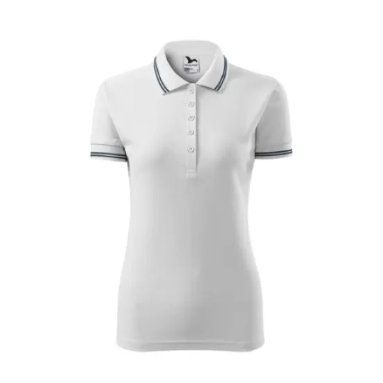 Tricou polo femei, 200g/m2, Malfini Urban 220, Alb Tricou polo femei, 200g/m2, Malfini Urban 220, Alb