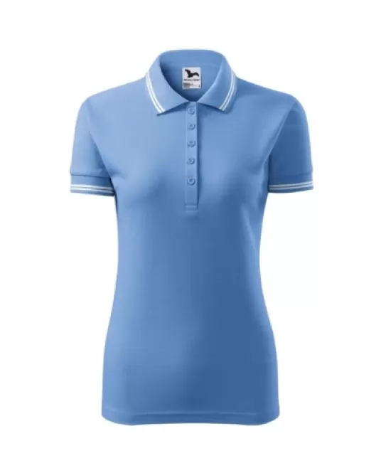 Tricou polo femei, 200g/m2, Malfini Urban 220, Albastru deschis