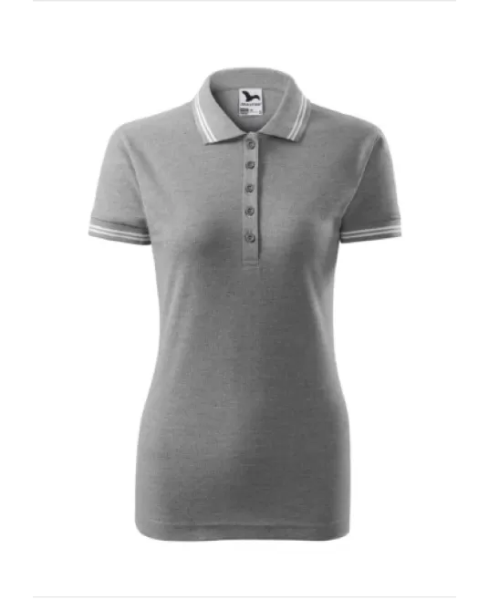 Tricou polo femei, 200g/m2, Malfini Urban 220, Gri inchis