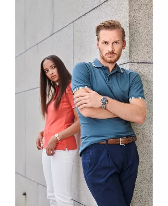 Tricou polo subtire, 180 g/mp, pentru barbati, Malfini Focus 232, Denim
