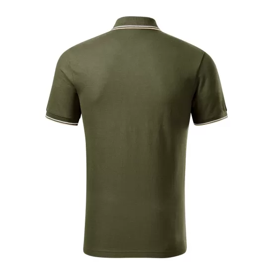 Tricou polo subtire, 180 g/mp, pentru barbati, Malfini Focus 232, military Tricou polo subtire, 180 g/mp, pentru barbati, Malfini Focus 232, military