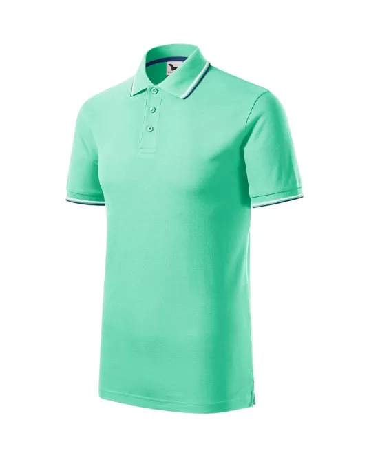 Tricou polo subtire, 180 g/mp, pentru barbati, Malfini Focus 232, verde menta