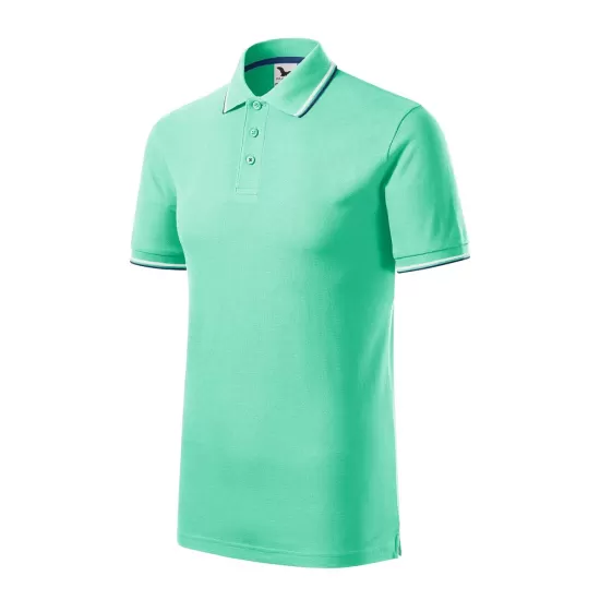 Tricou polo subtire, 180 g/mp, pentru barbati, Malfini Focus 232, verde menta Tricou polo subtire, 180 g/mp, pentru barbati, Malfini Focus 232, verde menta