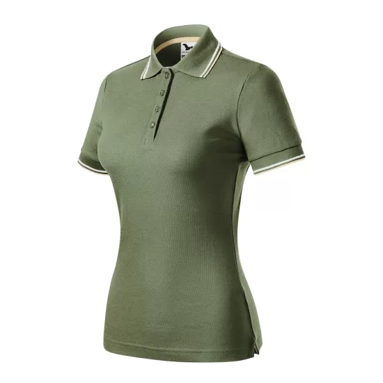 Tricou polo subtire, 180 g/mp, pentru femei, Malfini Focus 233, kaki Tricou polo subtire, 180 g/mp, pentru femei, Malfini Focus 233, kaki