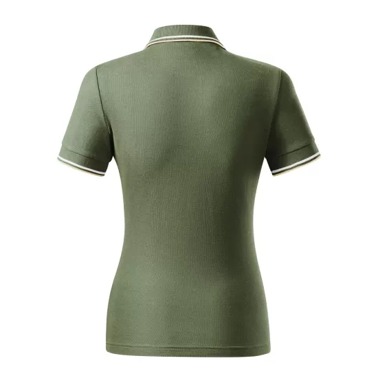 Tricou polo subtire, 180 g/mp, pentru femei, Malfini Focus 233, kaki Tricou polo subtire, 180 g/mp, pentru femei, Malfini Focus 233, kaki