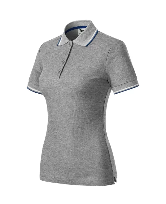 Tricou polo subtire, 180 g/mp, pentru femei, Malfini Focus 233, gri inchis Tricou polo subtire, 180 g/mp, pentru femei, Malfini Focus 233, gri inchis
