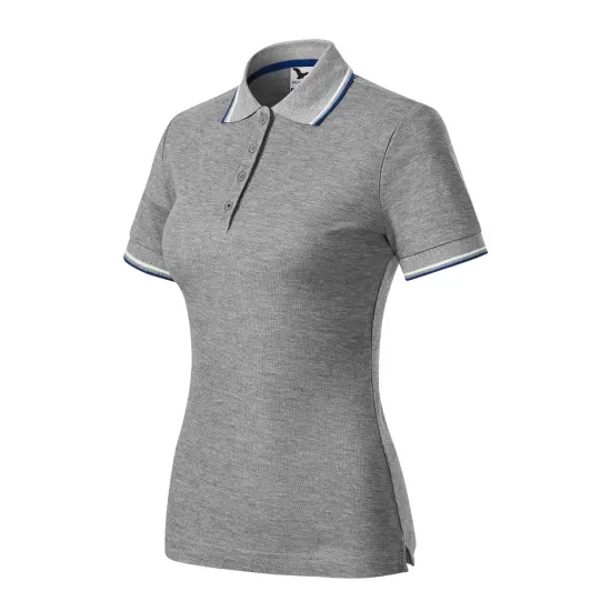 Tricou polo subtire, 180 g/mp, pentru femei, Malfini Focus 233, gri inchis Tricou polo subtire, 180 g/mp, pentru femei, Malfini Focus 233, gri inchis