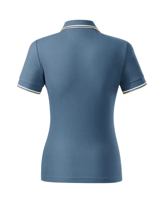 Tricou polo subtire, 180 g/mp, pentru femei, Malfini Focus 233, denim