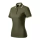 Tricou polo subtire, 180 g/mp, pentru femei, Malfini Focus 233, military Tricou polo subtire, 180 g/mp, pentru femei, Malfini Focus 233, military