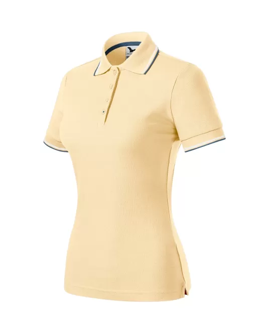 Tricou polo subtire, 180 g/mp, pentru femei, Malfini Focus 233, bourbon vanilla Tricou polo subtire, 180 g/mp, pentru femei, Malfini Focus 233, bourbon vanilla