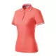 Tricou polo subtire, 180 g/mp, pentru femei, Malfini Focus 233, coral Tricou polo subtire, 180 g/mp, pentru femei, Malfini Focus 233, coral