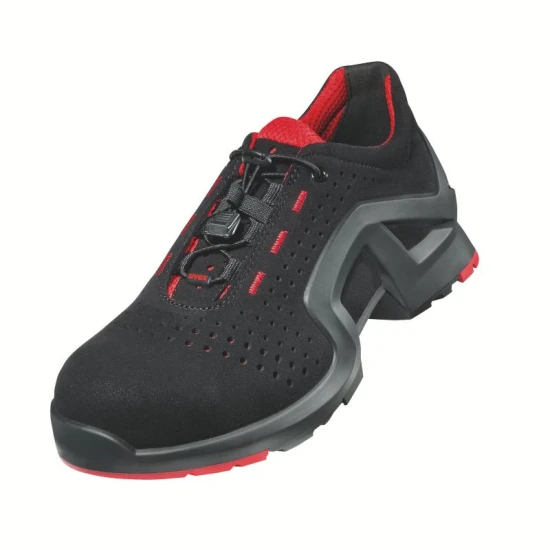 UVEX1 X-TENDED SUPPORT pantofi de protectie S1 SRC, negru-rosu