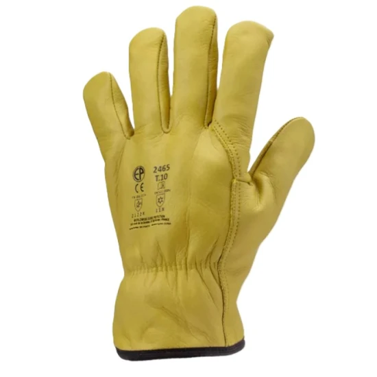 Manusi protectie frig din piele de bovina, bej