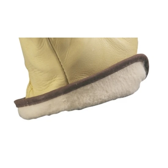 Manusi protectie frig din piele de bovina, bej