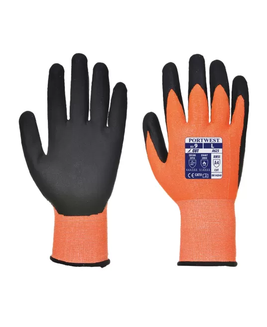 Manusi de protectie antitaiere si termica VIS-Tex5 Cut Resistant [A625] Portocaliu si negru