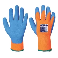 Manusi de protectie termica frig, impregnare latex in palma  Portocaliu si albastru Manusi de protectie termica frig, impregnare latex in palma  Portocaliu si albastru