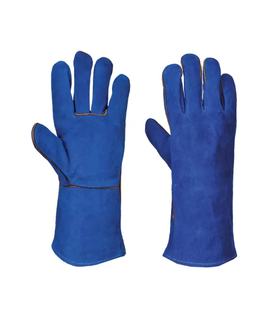 Manusi sudura din piele spalt de bovina [A510] Albastru