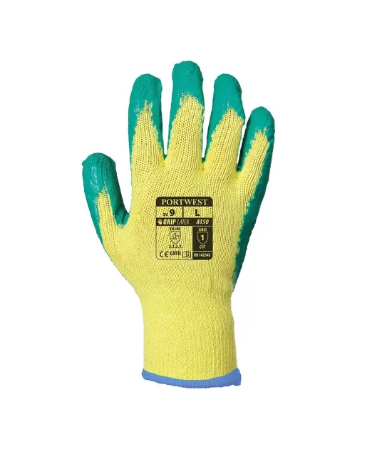 Manusi de protectie imersate in latex Fortis Grip [A150] Verde