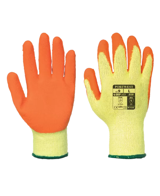 Manusi de protectie imersate in latex Fortis Grip [A150] Portocaliu