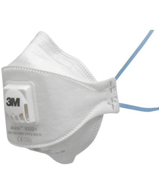 Masca 3M 9322 FFP2 pliabila cu valva Aura, 10buc/set