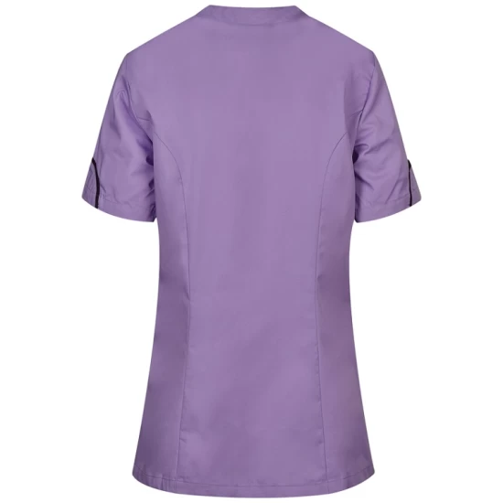 Halat scurt cu nasturi si buzunare, tercot 160g/m2, mov deschis Halat scurt cu nasturi si buzunare, tercot 160g/m2, mov deschis