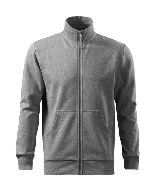 Hanorac cu fermoar pentru barbati, Malfini, gri inchis