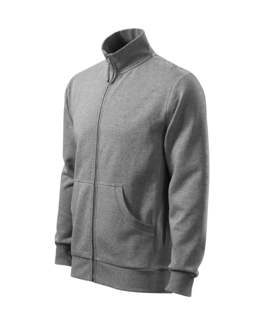 Hanorac cu fermoar pentru barbati, Malfini, gri inchis