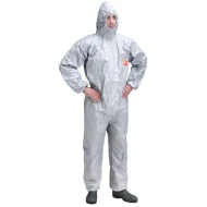 Combinezon protectie chimica TYCHEM 6000F, rezistent la stropire lichide 5 bari, gri
