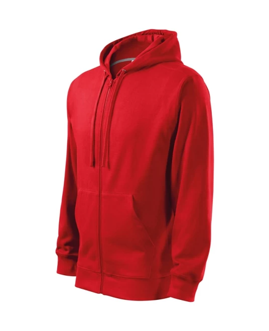 Hanorac Malfini cu gluga si fermoar barbati, 300g/m2, rosu Hanorac Malfini cu gluga si fermoar barbati, 300g/m2, rosu