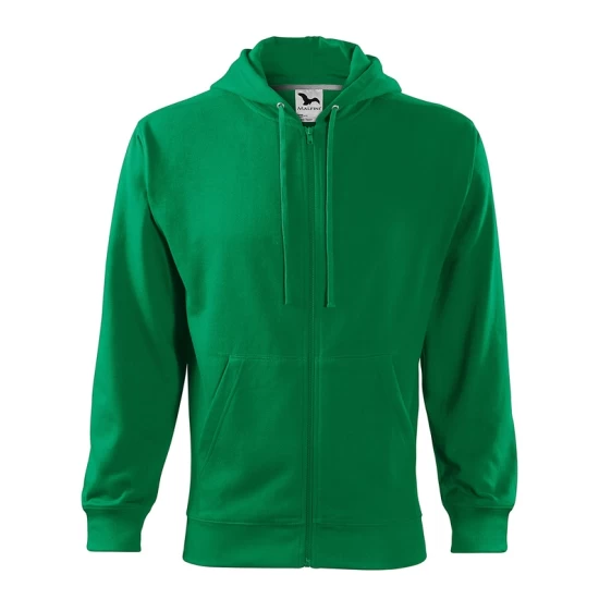 Hanorac cu gluga si fermoar barbati, 300g/m2, verde mediu Hanorac cu gluga si fermoar barbati, 300g/m2, verde mediu