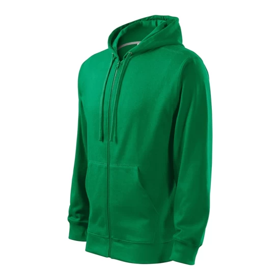 Hanorac cu gluga si fermoar barbati, 300g/m2, verde mediu Hanorac cu gluga si fermoar barbati, 300g/m2, verde mediu