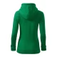Hanorac cu gluga si fermoar femei, 300g/m2, verde mediu Hanorac cu gluga si fermoar femei, 300g/m2, verde mediu