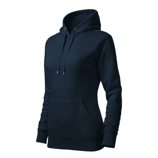 Hanorac cu gluga femei, fara fermoar, 320g/m2, bleumarin