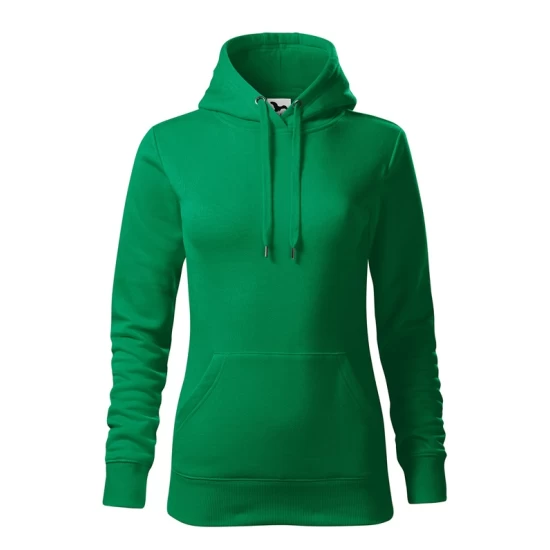 Hanorac cu gluga femei, fara fermoar, 320g/m2, verde mediu Hanorac cu gluga femei, fara fermoar, 320g/m2, verde mediu